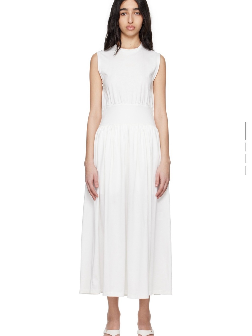 Toteme White Sleeveless Maxi Dress